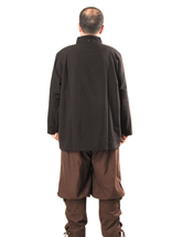 ARES Black - Cotton Canvas Medieval Viking Larp  Shirt